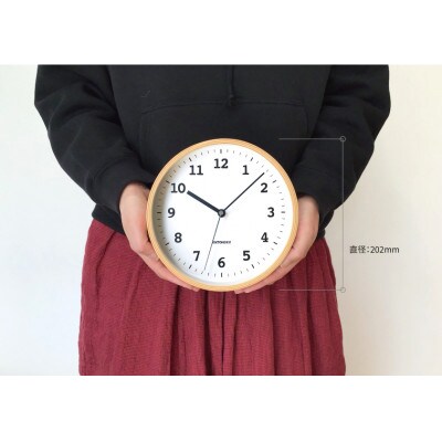 掛け時計 KATOMOKU Plywood clock km-84N 木製 曲げわっぱ インテリア