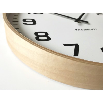 掛け時計 KATOMOKU Plywood clock km-92N 木製 曲げわっぱ インテリア