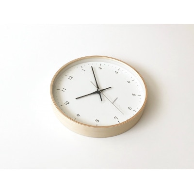 掛け時計 KATOMOKU Plywood clock km-80N 木製 曲げわっぱ インテリア