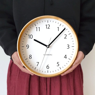 掛け時計 KATOMOKU Muku clock 4 km-57N　木製 無垢 インテリア