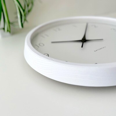 掛け時計 KATOMOKU Muku clock 7 km-60WH 木製 無垢 インテリア