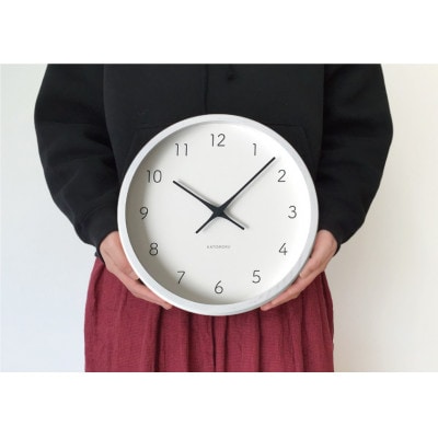 掛け時計 KATOMOKU Muku clock 7 km-60WH 木製 無垢 インテリア