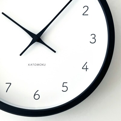 掛け時計 KATOMOKU Muku clock 7 km-60BK 木製 無垢 インテリア