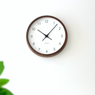 KATOMOKU Muku clock 7 ブラウン km-60BR 木製 無垢 インテリア
