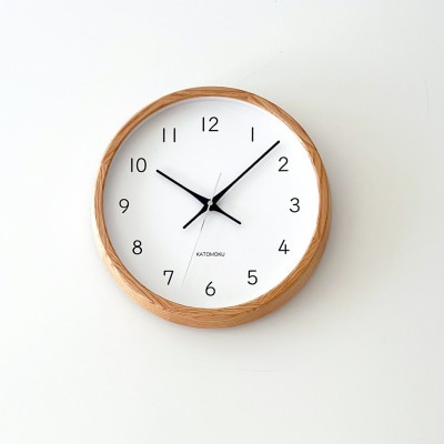 KATOMOKU Muku clock オーク km-104OA 木製 掛け時計 インテリア