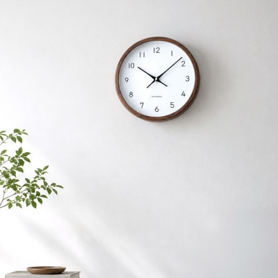 KATOMOKU Muku clock ウォールナット km-104WA 木製 掛け時計 インテリア