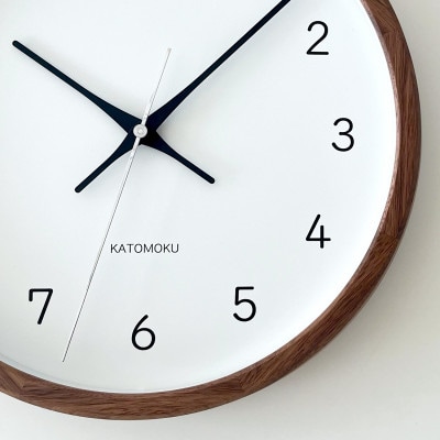 KATOMOKU Muku clock ウォールナット km-104WA 木製 掛け時計 インテリア