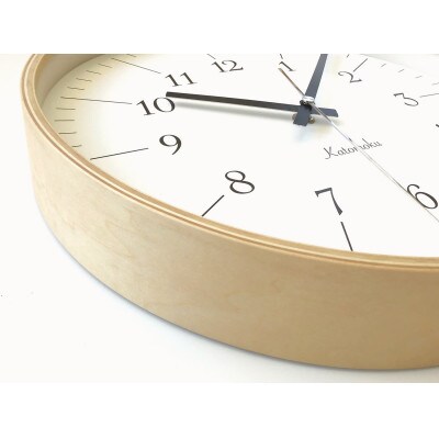 掛け時計 KATOMOKU Plywood clock km-110NA　 曲げわっぱ インテリア
