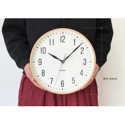 掛け時計 KATOMOKU Plywood clock km-111NA　曲げわっぱ インテリア