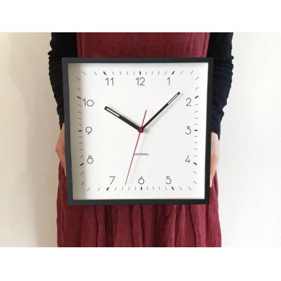 掛け時計 KATOMOKU Square clock km-114BL 木製 四角 インテリア
