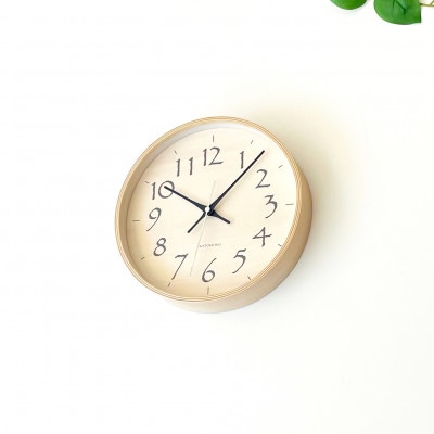 掛け時計 KATOMOKU Plywood clock ブラック km-120BK インテリア