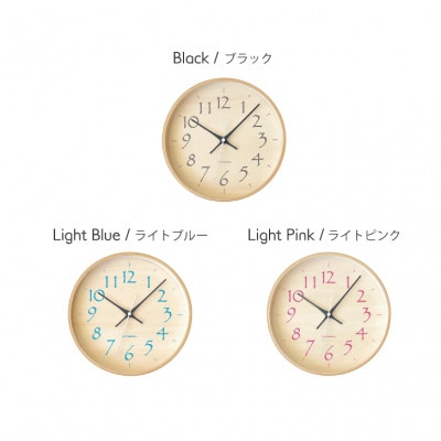 掛け時計 KATOMOKU Plywood clock ブラック km-120BK インテリア