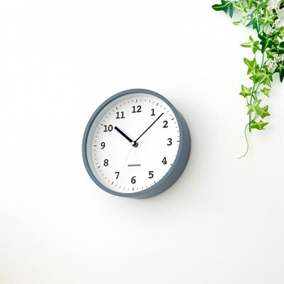 KATOMOKU Plywood clock グレー km-84GR 木製 掛け時計 | 岐阜県郡上市