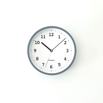 KATOMOKU Plywood clock グレー km-84GR 木製 掛け時計