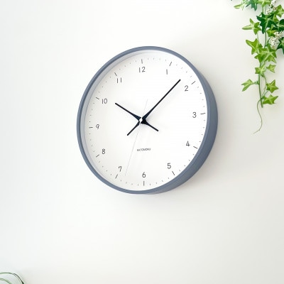 KATOMOKU Plywood clock グレー km-80GR 木製 掛け時計 | 岐阜県郡上市