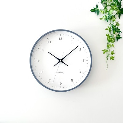 KATOMOKU Plywood clock グレー km-80GR 木製 掛け時計