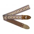 【ギターストラップ】 Elara Straps Crystal Snow Brown