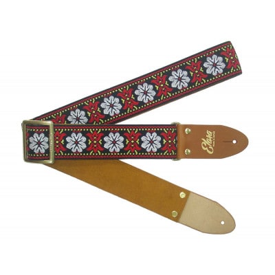 【ギターストラップ】 Elara Straps Morning Glory Red