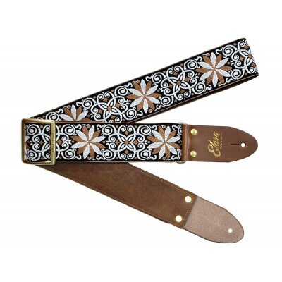 【ギターストラップ】 Elara Straps Zinnia Elegans Walnut