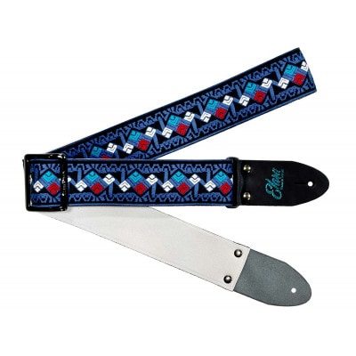 【ギターストラップ】 Elara Straps Maze Dice Regatta Blue