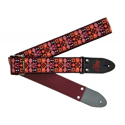 【ギターストラップ】 Elara Straps Dignity Square Bordeaux