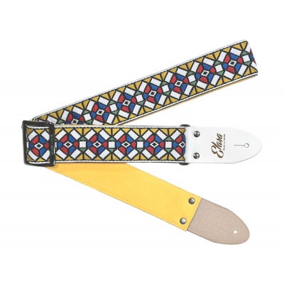 【ギターストラップ】 Elara Straps Stained Glass Straw Yellow