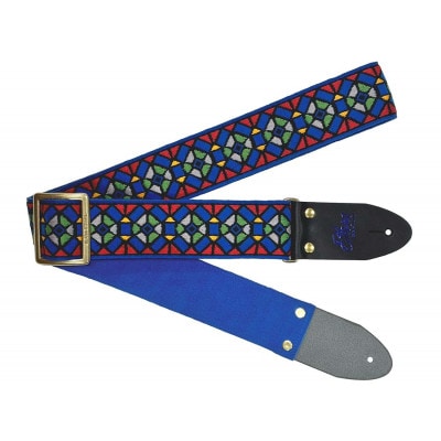 【ギターストラップ】 Elara Straps Stained Glass Blue/Red