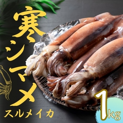 スルメイカ 丸ごと5本 約1kg-1.25kg 寒シマメ