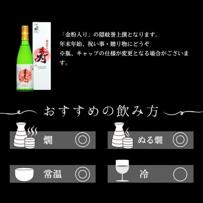 【ふるさと納税】金箔入り隠岐誉と海士の代表酒「承久の宴」セット