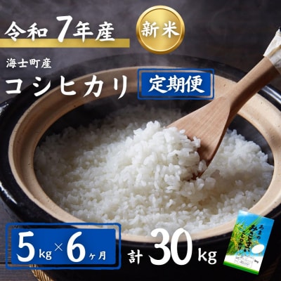 【定期便6ヵ月】計30kg!コシヒカリ 5kg×6か月定期便