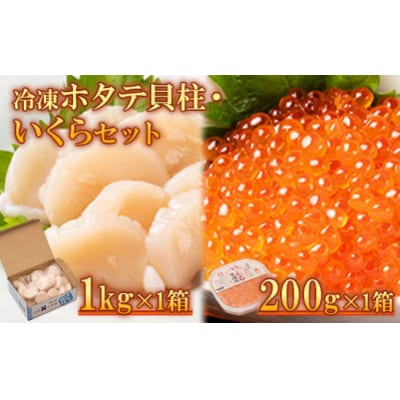 冷凍ホタテ貝柱・いくらセット【0401701】