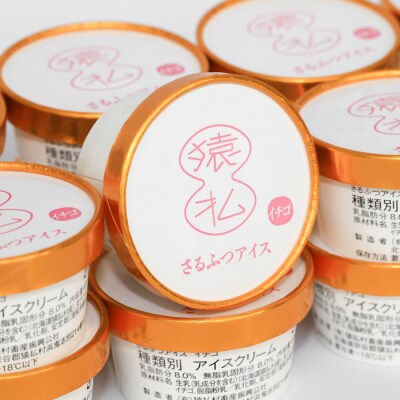 さるふつ牛乳アイスクリーム イチゴ20個セット【03025】
