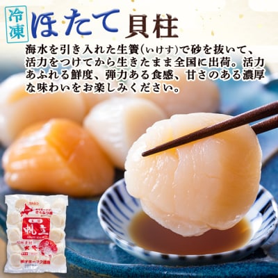 北隆丸冷凍ほたてセットほたて貝柱1kg・ハーフボイルほたて1kg【16024】