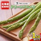 2026年先行予約　生で食べられるアスパラ 北海道富良野産 グリーンアスパラ Mサイズ 1kg