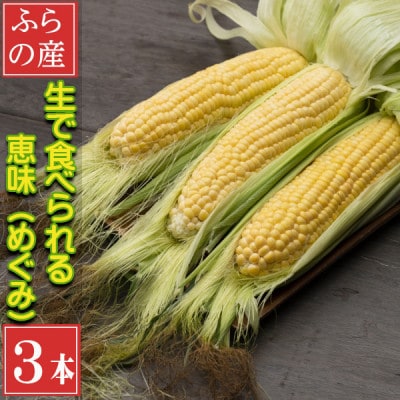 「生」で食べられるトウモロコシ　恵味　3本入り