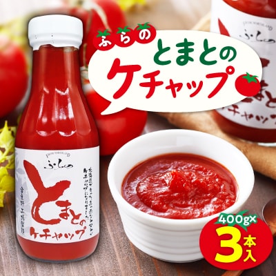 【北海道産トマト使用】ふらの とまとのケチャップ 400g×3本入