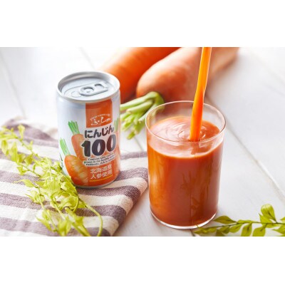 【毎月定期便】【北海道産にんじん使用】ふらの にんじん100 160g×30本入 全3回