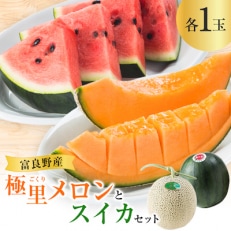 【先行受付】　極里メロンとスイカセット | ふるさと納税のお礼品
