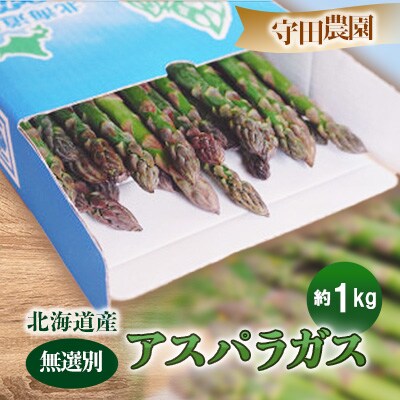 北海道富良野産 アスパラガス 無選別 約1kg
