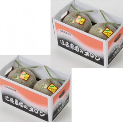近藤農園の富良野産メロン大玉 4玉入り(2kg～2.2kg未満/玉)