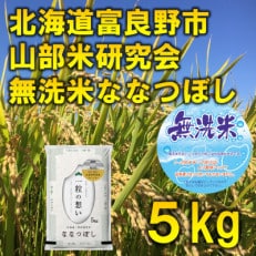 令和5年産◆無洗米◆【特A受賞米】北海道富良野市産ななつぼし 精米5kg