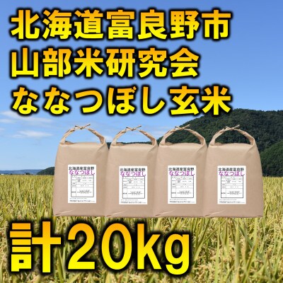 2023年2月発送開始『定期便』玄米【特A受賞米】富良野市産ななつぼし20kg[5kg×4]全3回