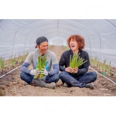 【先行受付 2024年4月中旬】北海道富良野市・益田農園産・春一番アスパラ(S～2L混合)500g