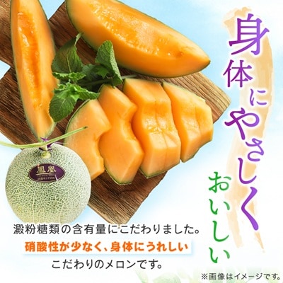 【2026年発送】糖度15度 富良野鳳凰メロン(赤肉)　2玉　各1.8～2kg(2Lサイズ)