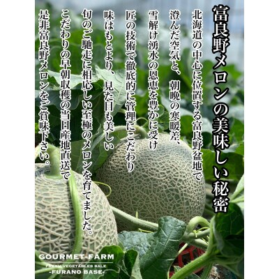 【2025年度発送　のし付き】富良野メロン(赤肉)秀品キングルビー1.8kg/2玉入