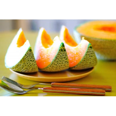 富良野メロン秀品4玉か5玉　1玉/約1.6kg～1.8kg入　8kg箱