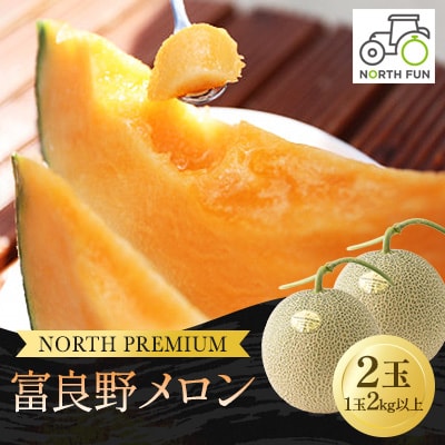 富良野メロン『NORTH PREMIUM』 2玉 (1玉2kg以上)