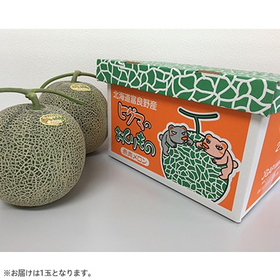 ヒグマのおくりもの 富良野メロン (赤肉) 1玉 2㎏以上