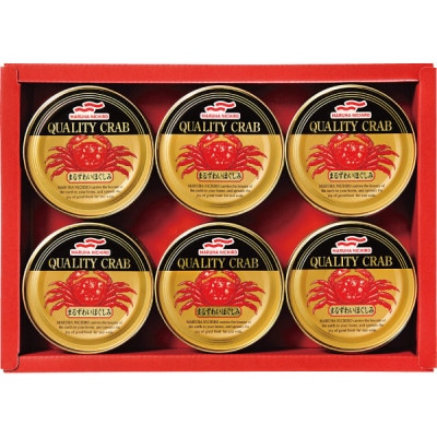 【お歳暮 のし】マルハニチロ　まるずわいがに缶詰詰合せ75g×6缶