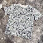 [HAM IAM]【数量限定】手差型染クルーネックTシャツ「山笹」緑炭系【Lサイズ】